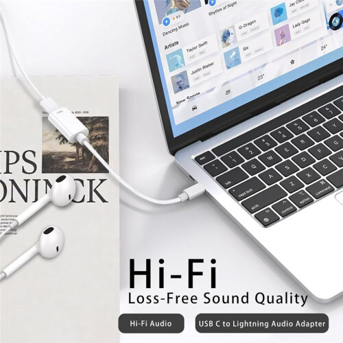 USB C to for- Interface Headphone Audio Adapter, Type C Male to Female for- Interface Earphone Converter 2