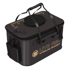 Live Bait Bucket Foldable Plastic 22L Fishing Cooler and Portable Storage Organizer for Outdoor Activities