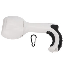 Ramasse-crottes portable pour chien, poignée ergonomique arrondie, nettoyeur de toilettes pour animaux avec bac à déchets dissimulé, matériau