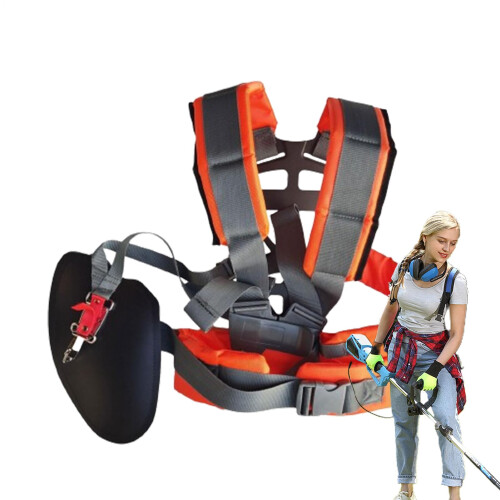 Shoulder Strap with Adjustable Waist Belt and Breathable Back Panel for Weed Eater Lawn Care
