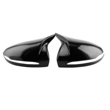 Für W205 W213 W222, GläNzend Schwarz, Horn-Stil, Seitliche RüCkspiegelabdeckung, Zierleiste A0998110122 A0998110222