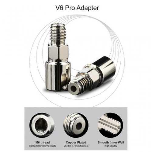 High Flow Nozzle Adapter for Rapido/V6 Pro/V6 Hot End Increase Efficiency 1