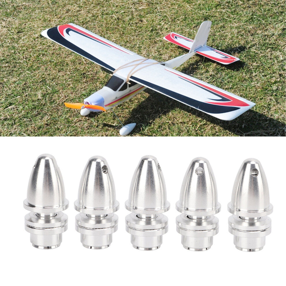 Lightweight 5Pcs Aluminum Clamps For 5.0Mm Shaft Rc Airplanes Silver 4651376406499