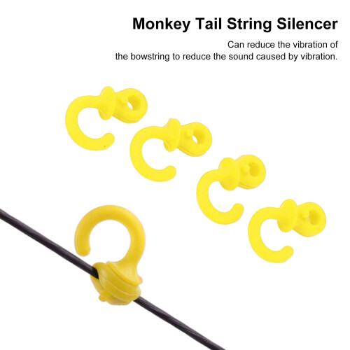 Yellow Compound Bow Silencers 4Pcs - Vibration and Noise Reduction 2