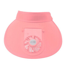 Cappello fansola grande ricaricabile USB per donna e bambini, rosa, perfetto per l'estate