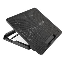 Tapis de refroidissement USB silencieux pour ordinateur portable avec 6 ventilateurs LED pour écrans de 15,6 pouces ou moins