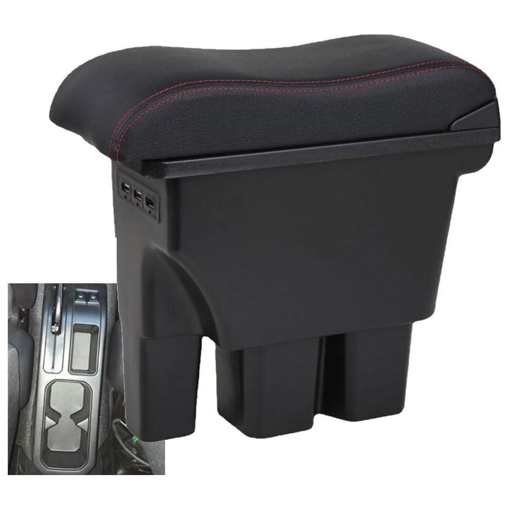 Armrest Box For Suzuki Jimny 20172022 Pu Leather Double Layer Car Center Console Organizer Adjustable 9382693397713