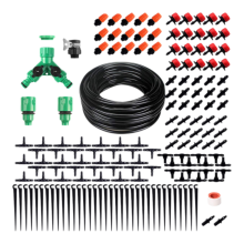 Sistema de irrigação por gotejamento para uso em jardins, equipamento de irrigação automática com bicos ajustáveis e tubo de distribuição