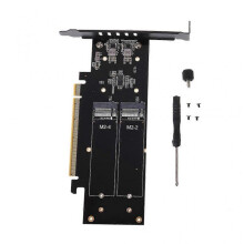 4 Port PCIE to M2 Expansion Card PCIE X16 to for M.2 NVME Controller SSD Card fo