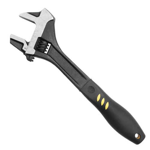 10 Inch Adjustable Wrench with NonSlip Grip, Multipurpose Pipe Spanner Tool for Plumbing