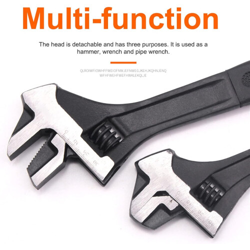 10 Inch Adjustable Wrench with NonSlip Grip, Multipurpose Pipe Spanner Tool for Plumbing 2