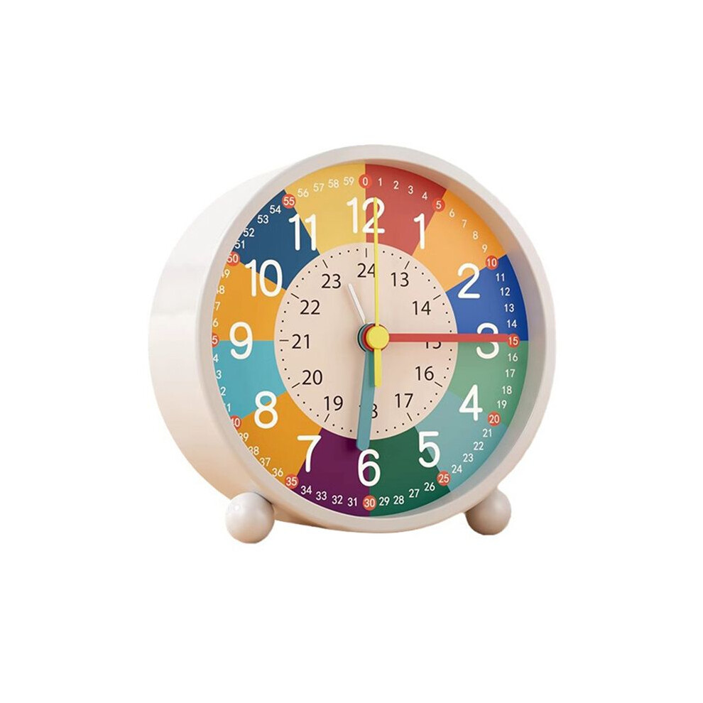 Children's Alarm Clock Silent Alarm Clock Bedside Table Non-Ticking USB Table Clocks for Early Education Boys and Girls
