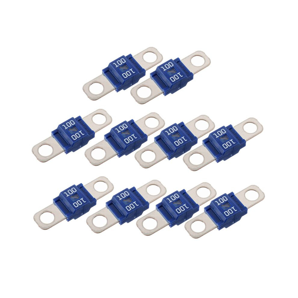 AMI/Midi Fuse 100A High Current Fuse Bolt- Fuse 100 Amp for Cars, Trucks, Construction Vehicles, Buses, Caravans 10Pc