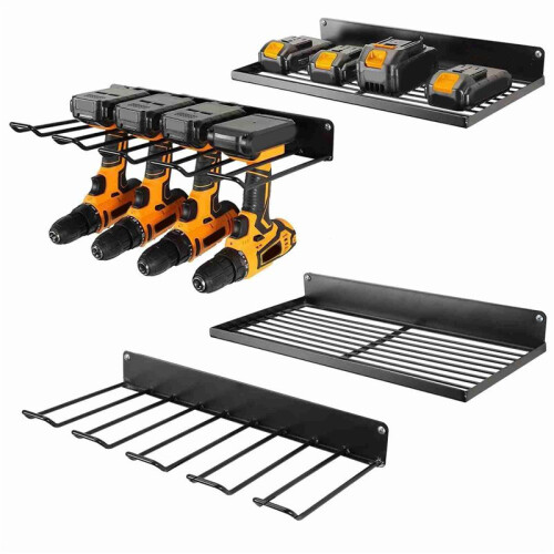 Hand Power Tool Organizer Rack Wall Mount Workshop Garage Mobile Tool Shelf Heavy Duty Electric Drill Tool Holder 2