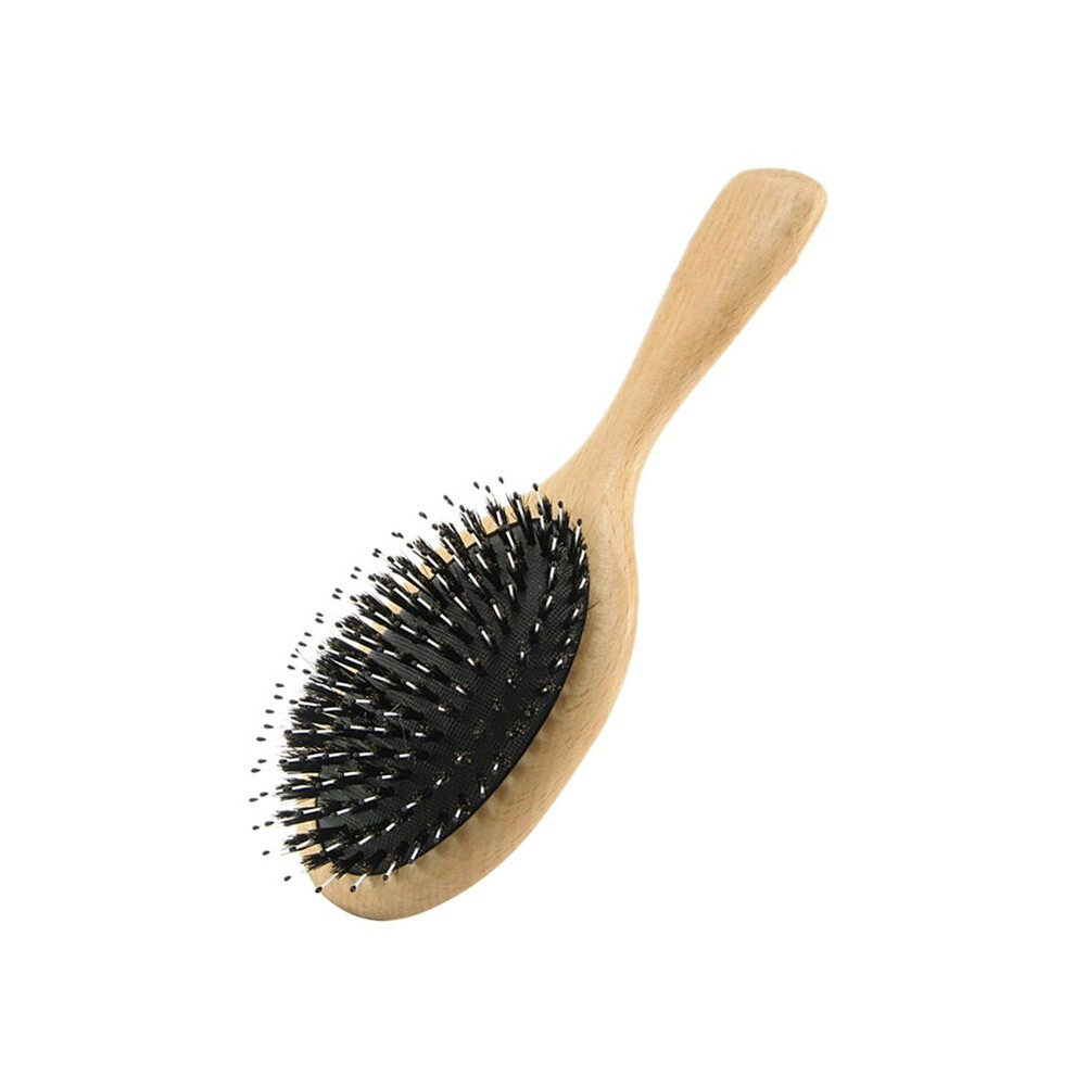 Boar Bristle Hair Brush Natural Beech Comb Hairbrush for Curly Thick Long Dry Wet Hair Detangler Massage Brushes Women-A