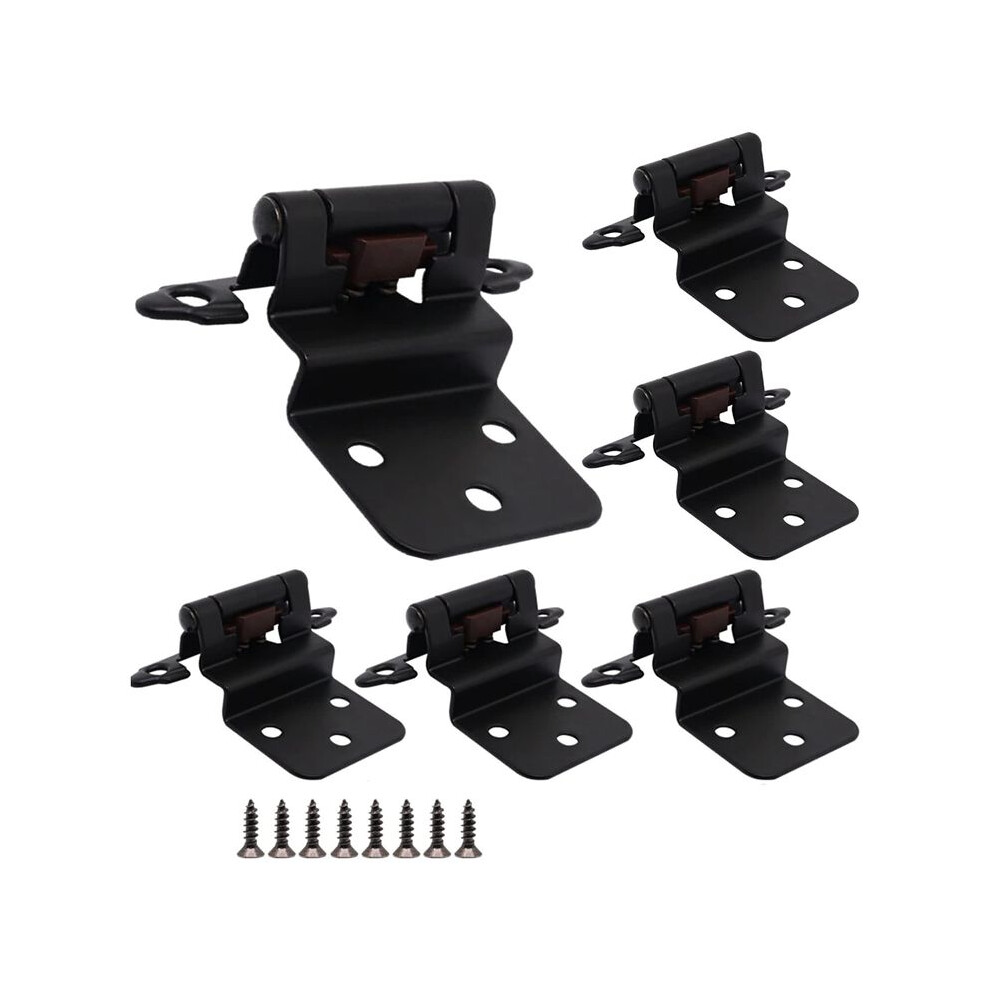 Cabinet Hinges, 8 Pack 3/8Inch Inset Black Door Hinges, Flush Face Mount Self Closing Black Hinges For Cabinet Doors 6033357165454