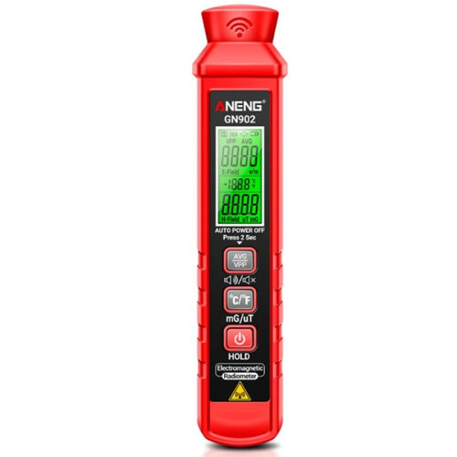 ANENG GN902 Electromagnetic Radiation Detector Temperature Tester Meter Radiation Analyzer with LCD Backlight Screen