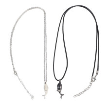 Collana con ciondolo magnetico a forma di balena, catena regolabile in lega con colori vivaci, design carino, resistente e durevole, ideale come