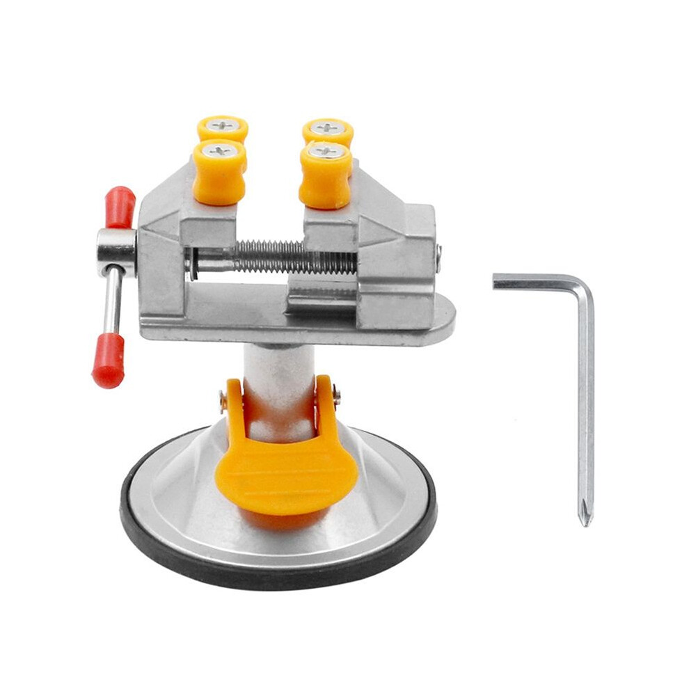 Cup-Type Vise Vise 360-Degree Rotatable Small Vise Vise Walnut Pliers Silver 6031515082506