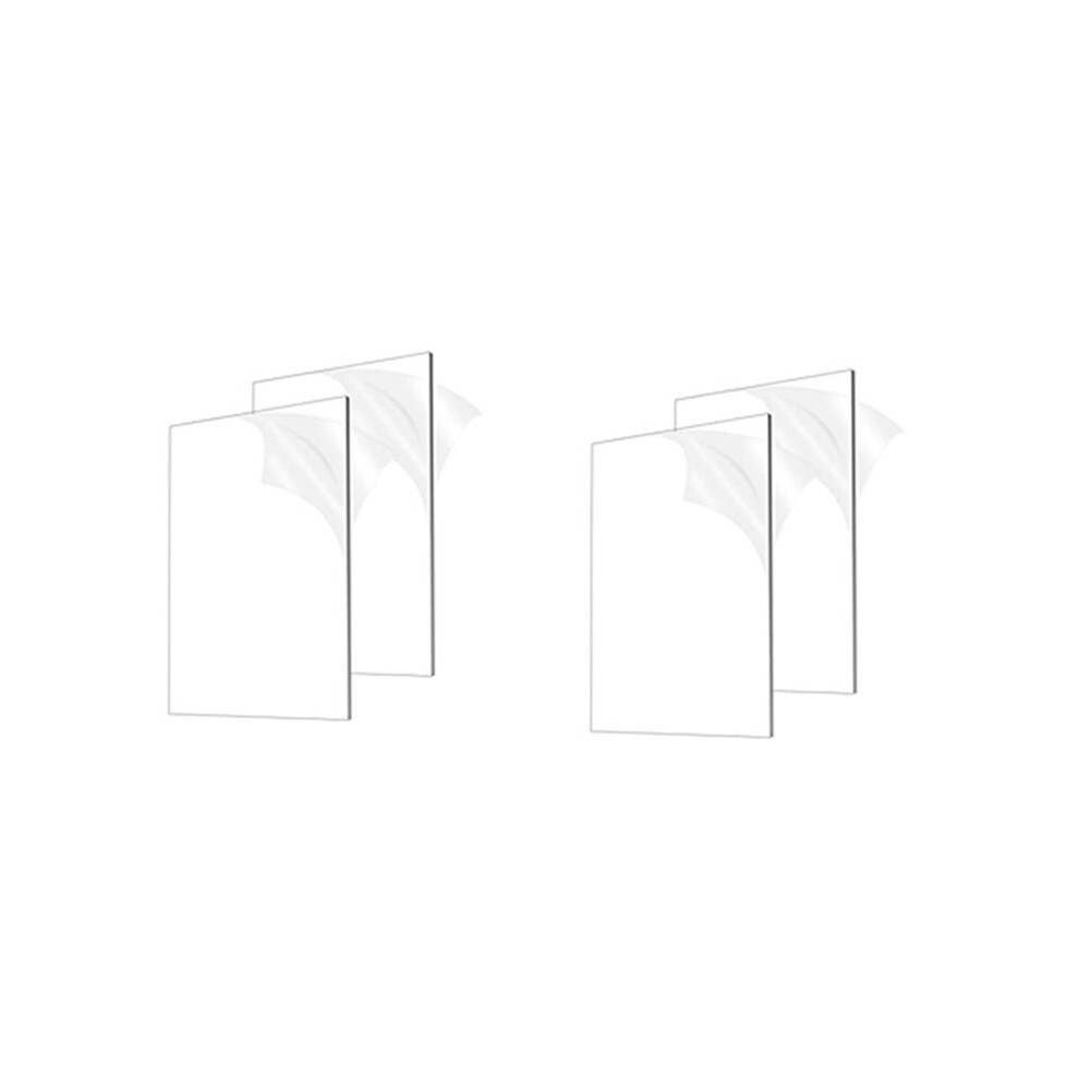 4Pcs 1/8In Thick (3Mm) Acrylic Sheets, Clear Cast Acrylic Glass 8X12in For Signs Diy Display Projects, Photo Frames 6034195878711