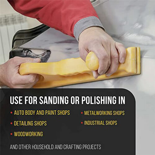 Hand Sanding File Block Hand Sanding Board with Hook and Loop Backing Suitable for Continuous Rolls or Sandpaper Sheets 2