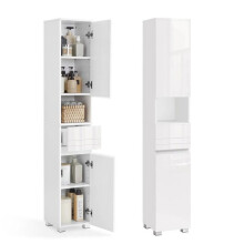 Badezimmer-Schrank Aufbewahrungsschränkchen mit Schublade verstellbare Regale Fächer 30