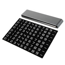 5Ensembles Plaque Téléphone Auto Double Face Aluminium Gris