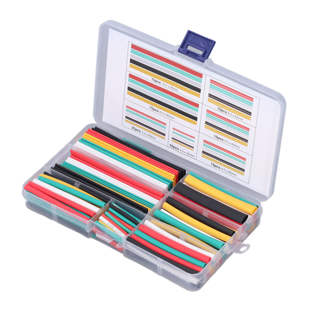 140Pcs Heat Shrink Tubing Kit With 2.0Mm-10.0Mm Dia. 5 Colors 3491376418747
