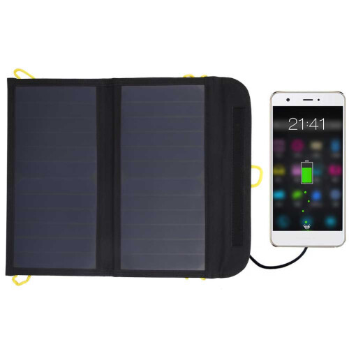 Portable Solar Panel Charger, High Efficiency Panel, Adjustable Kickstand, Waterproof, Smart Ic Chip Technology, Solar Conversion, Dustproof, Compact 2