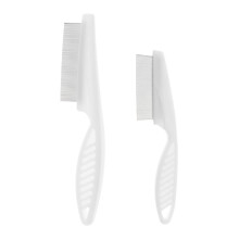 Non-slip Grip Handle Pet Comb, Fine-Toothed Pet Combs for Detangling or Dematting with Lightweight & Easy Grip Design, Supports Healthy Pet Happy You
