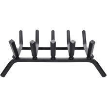 Durable V-Shape Fire Grate, Multi-Purposes Solid Steel Wood Log Holder for Indoor Chimney Outdoor Fire Pit, High Clearance Fireplace Rack with Ember