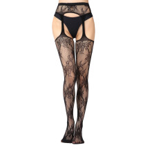 Women's Lace Suspender Pantyhose Stockings, High Waist Stretchy Material Very Comfortable To Wear, Sheer Lace Tights Cut Out Stockings, Make You Feel