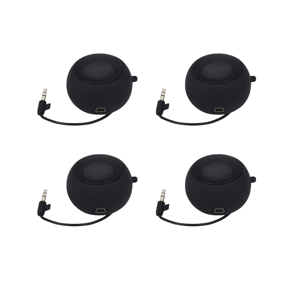 4X Speaker Portable Rechargeable Travel Speaker With Aux Input Wired 3.5Mm Headphone Jack 6032033474699