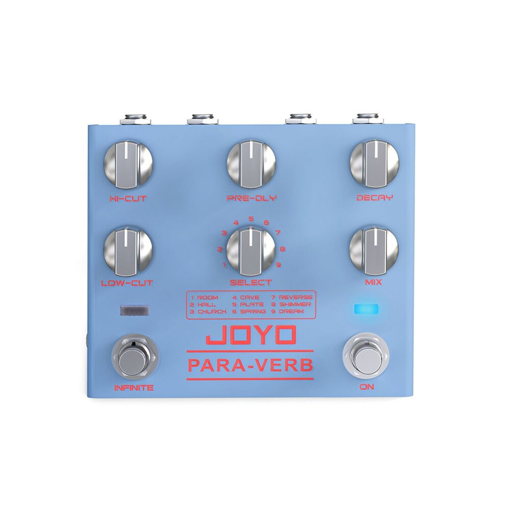 JOYO JOYOR-31 PARA-VERB Gitarreneffektpedal, 9 Halltypen, Stereo-Eingang/Ausgang, Endlose Hallfahne