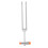 Diapasone in alluminio 256C, argento, custodia 12