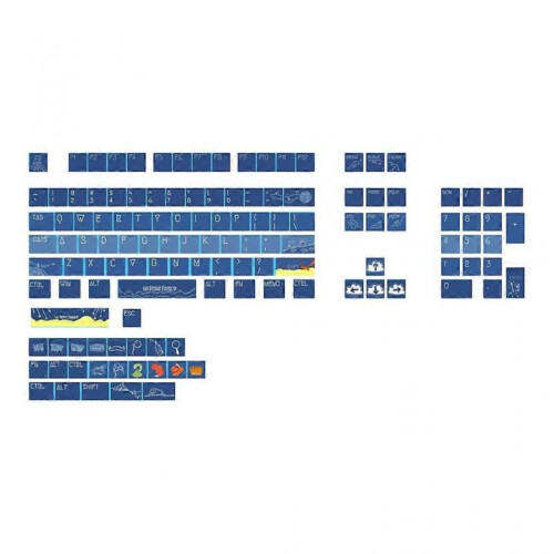 Exquisite 128 Keys Keycap PBT Dyes-Sublimation XDA Profile Keycaps