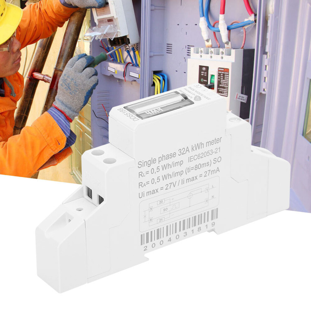 Dds5188 Single-Phase Energy Meter 230V 32A High Accuracy 7891379646905