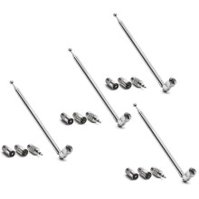 4X Tige Antenne 3.5Mm Adaptateur FM Radio Antenne Remplacement Vis TéLescopique Type F Connecteur Mâle AV RéCepteur StéRéO