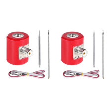 2X Antena QRP 5M/16.4FT 14M-30MHz 300W Antena Multifunción Portátil Acero Inoxidable 1/4 Longitud de Onda Radio USDX