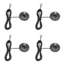 4X BNC Male and Female Antenna Strong Magnetic Base 3 Meters Extension Cable for Q9 Wireless Microphone RG174