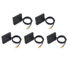 5X Signal Boost 5G 4G LTE 3G GSM Mimo Antena Aérea de Alta Ganancia 12Dbi 600-6000Mhz Antena Omni WiFi Externa (SMA Macho Negro)