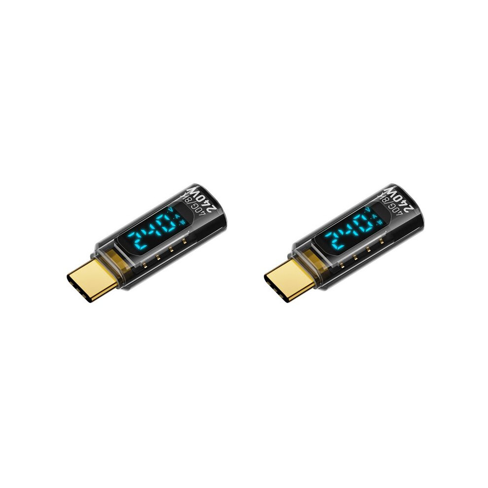 2X Type C To Type C Otg Adapter 240W Usb4 Digital Display Charging Adapter 8K Video Transfer Black 6033245297861