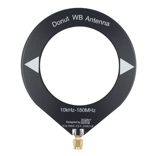2X 10kHz-180MHz  Loop Antenna All Band Coverage Ring Donut Antenna Supports Shortwave/Medium Wave SDR Black 1