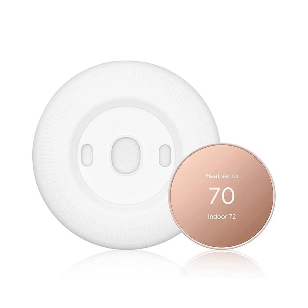 For 2020 Nest Thermostat Nest Thermostat Bracket Siding Cover Silicone Siding Cover Thermostat Back Plate (White) White 6032125403545