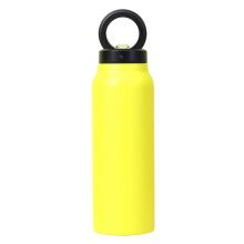 Gelbe Isolierte Wasserflasche mit Magnetischem Telefonhalter, Aus Edelstahl