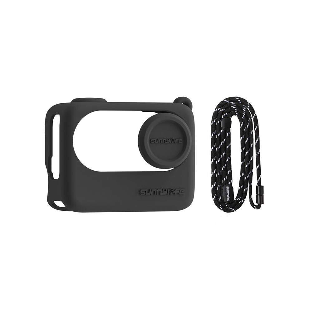 Camera Case For Shadowstone Go 3S Silicone Case Thumb Camera Lens Cover Protective Case With Lanyard Black 4713183424698