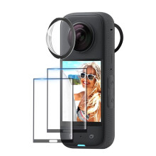 For Insta 360 X4 Sticky Lens Guard Cover Screen Protector Hard Tempered Glass for X4 Action Camera Accessories