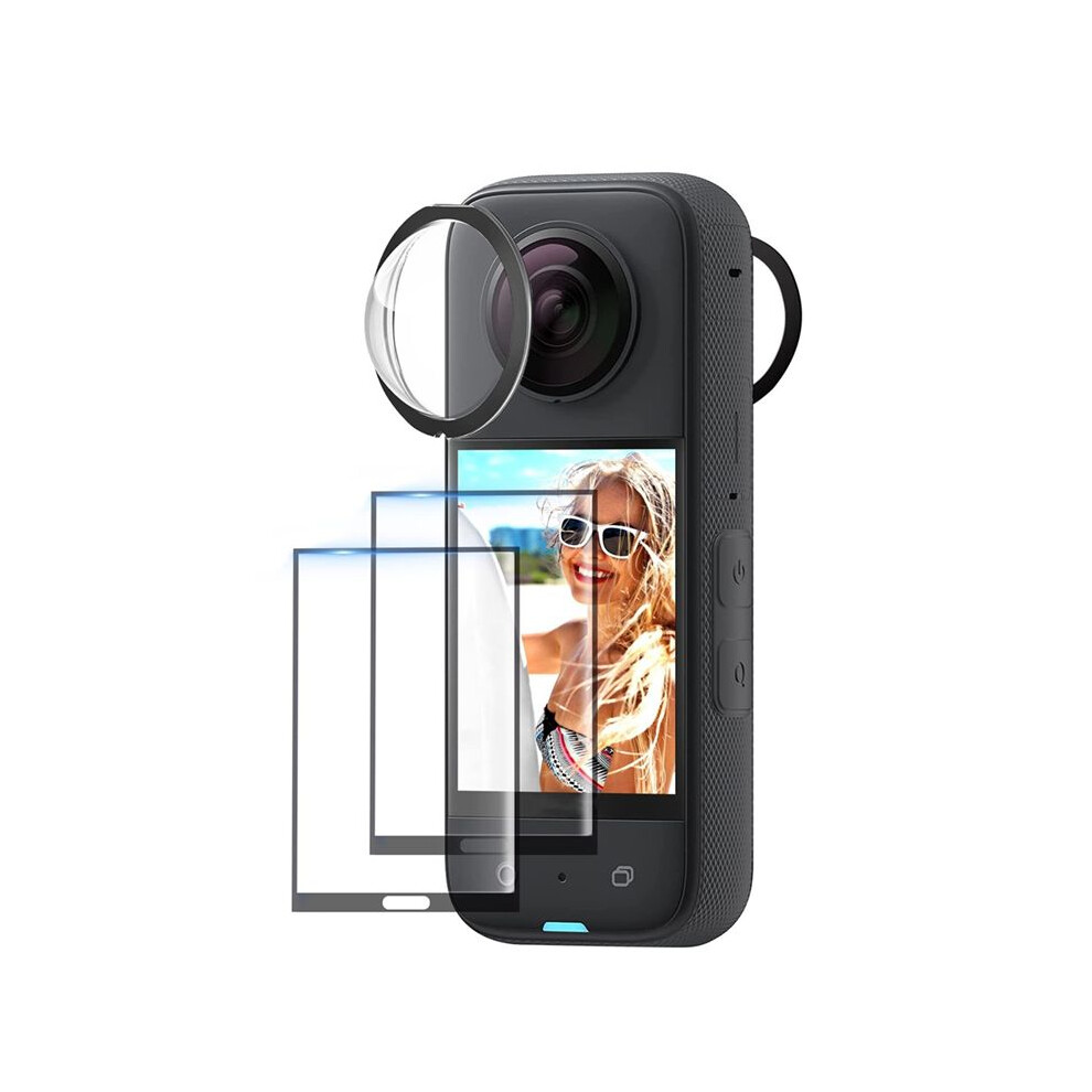 For Insta 360 X4 Sticky Lens Guard Cover Screen Protector Hard Tempered Glass For X4 Action Camera Accessories 6033581103925