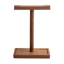 T-Shape Wooden Headset Stand - Desk Headphone Holder, Display Shelf, Storage Organizer for Home and Office B