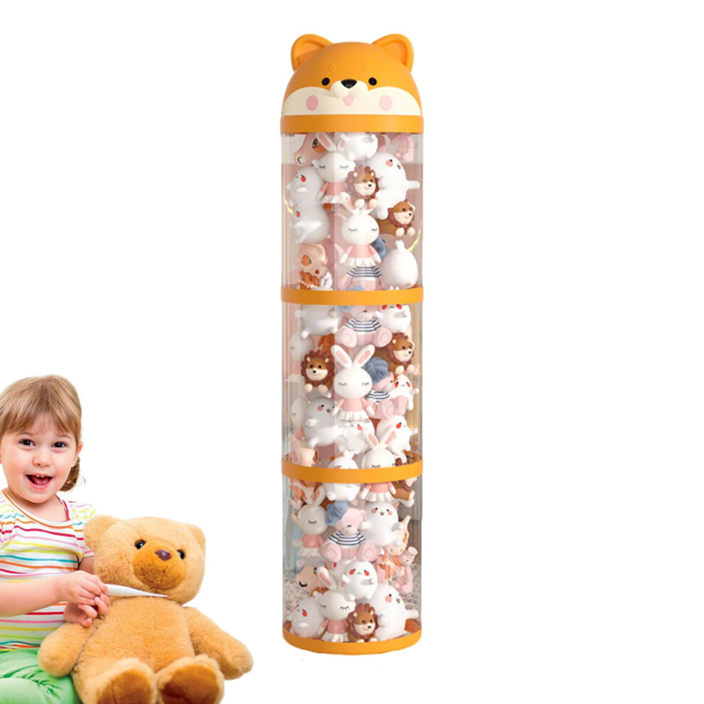 Stuffed Animal Storage with Wheels  Large Capacity Plush Toy Organizer Tower for Nursery and Bedroom